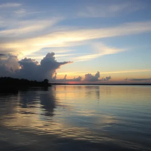 Tranquil sunset scene over the St. Johns River