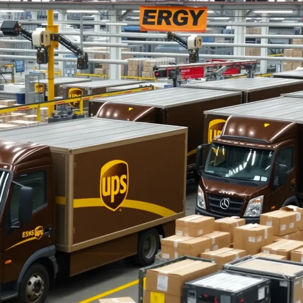 UPS logistics hub in Jacksonville bustling with activity