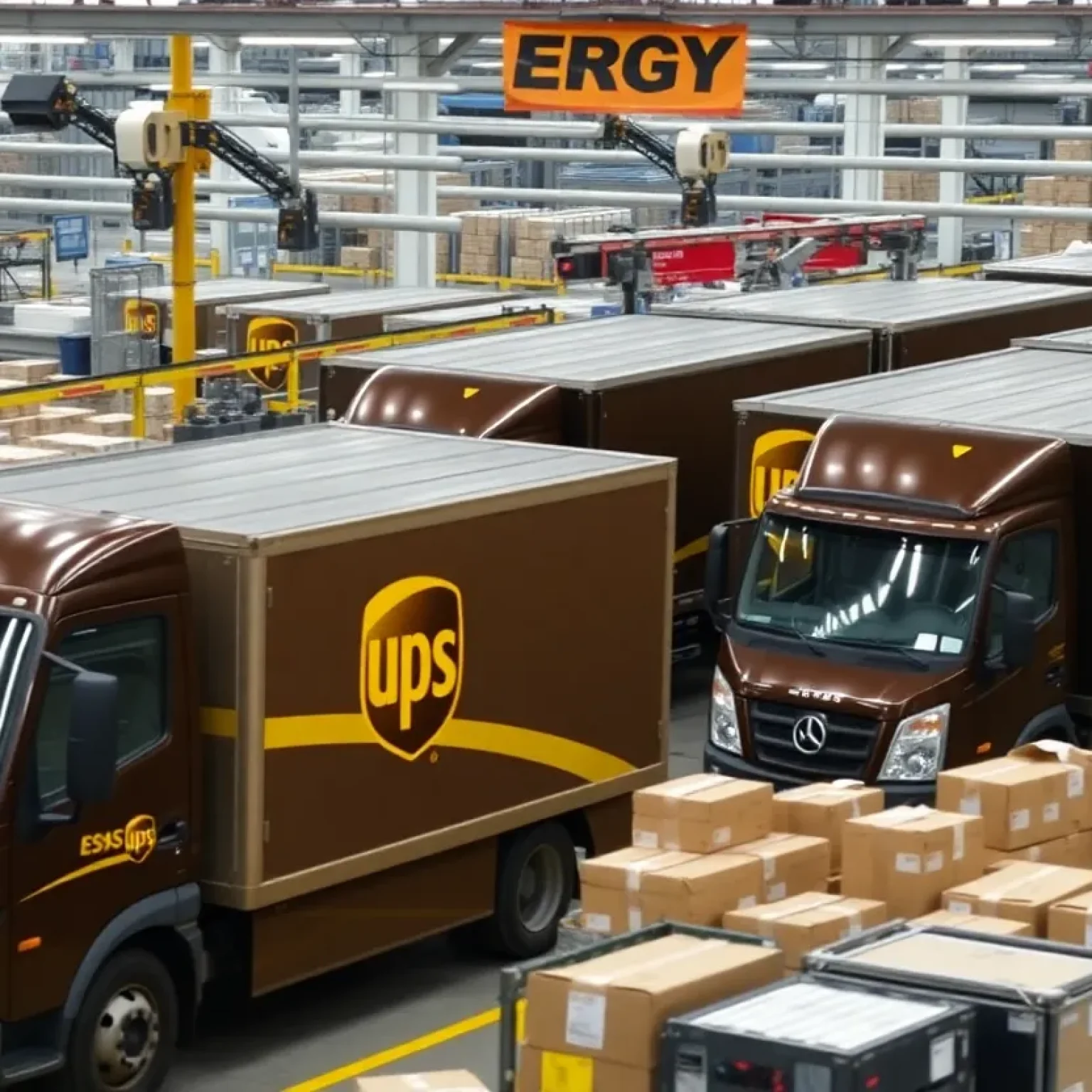 UPS logistics hub in Jacksonville bustling with activity