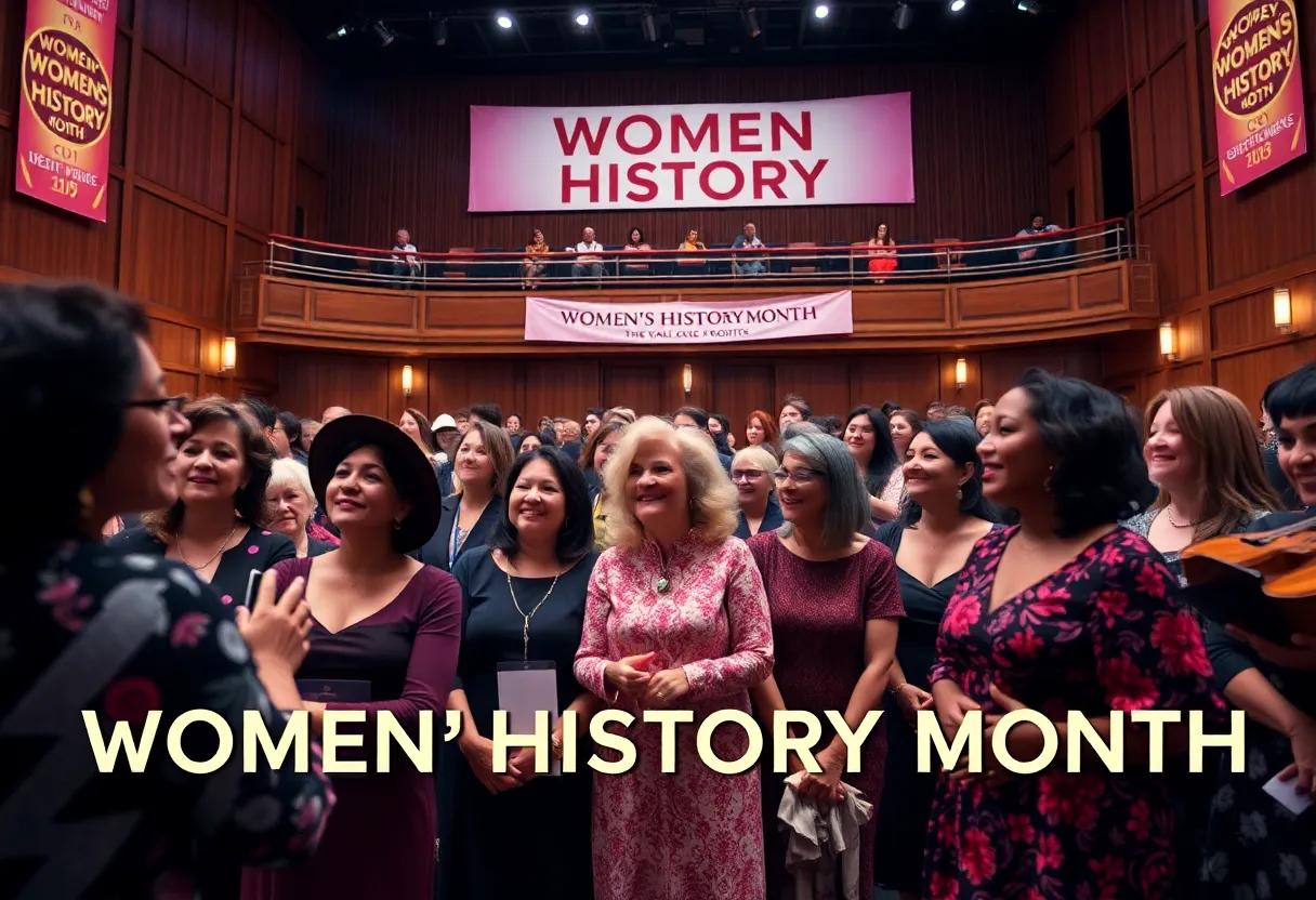 Women celebrating at an awards ceremony