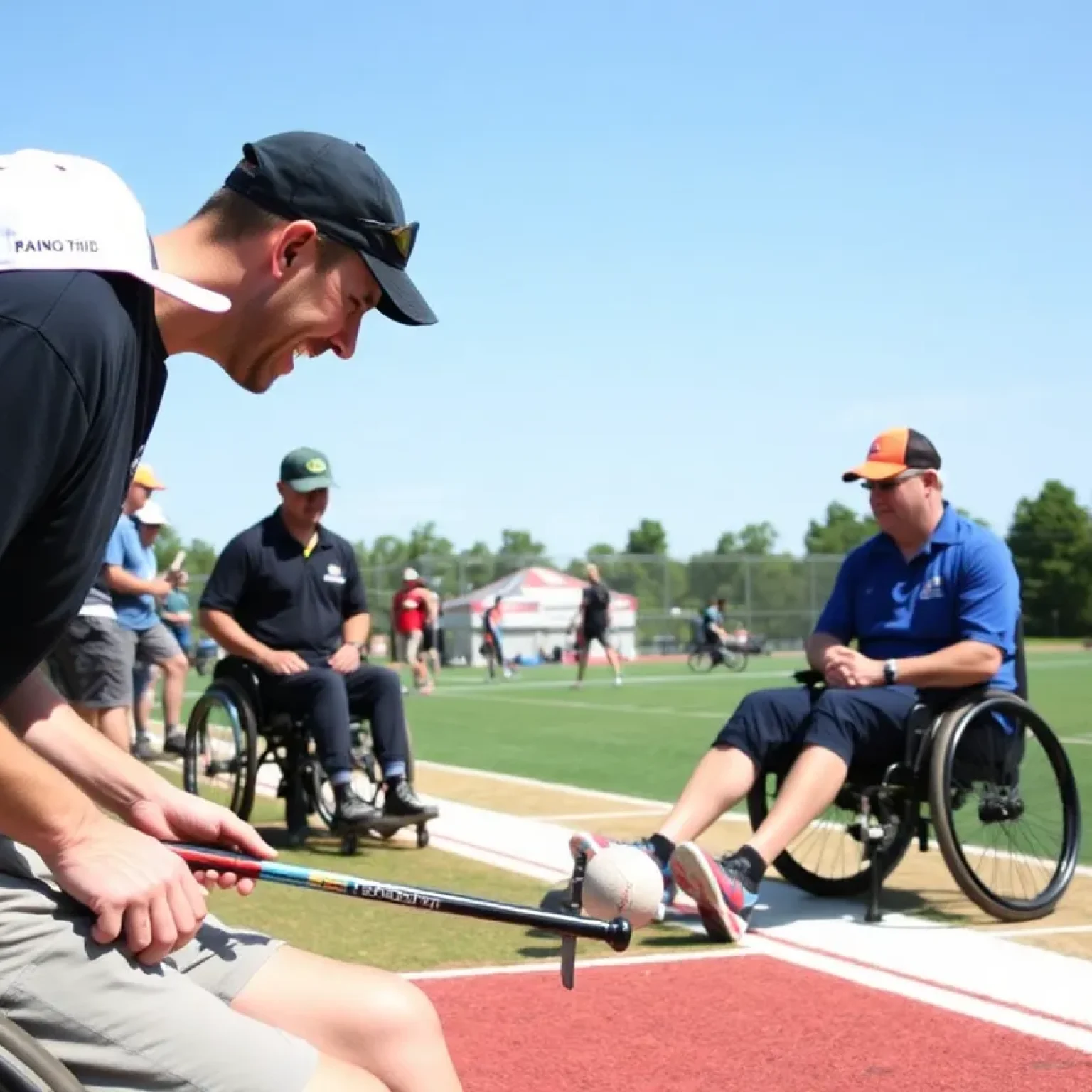 Wounded veterans participating in adaptive sports at the Jacksonville Adaptive Sports Expo.