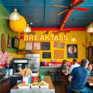 Interior view of Calico Cactus breakfast taco restaurant