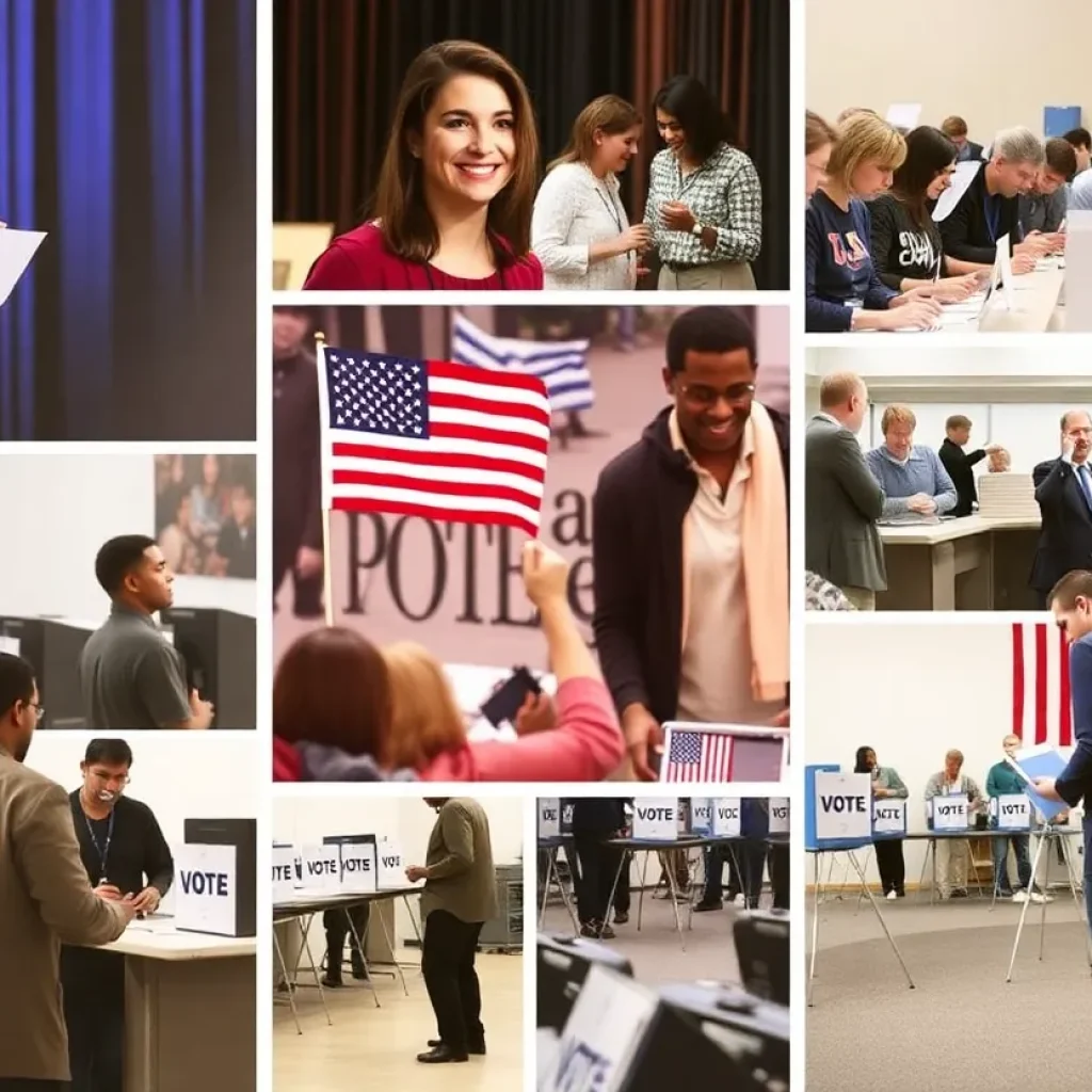 A collage of casting call auditions and early voting activities in Jacksonville