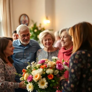 Family and community members gathering to celebrate Robert Schloemer Jr.'s life