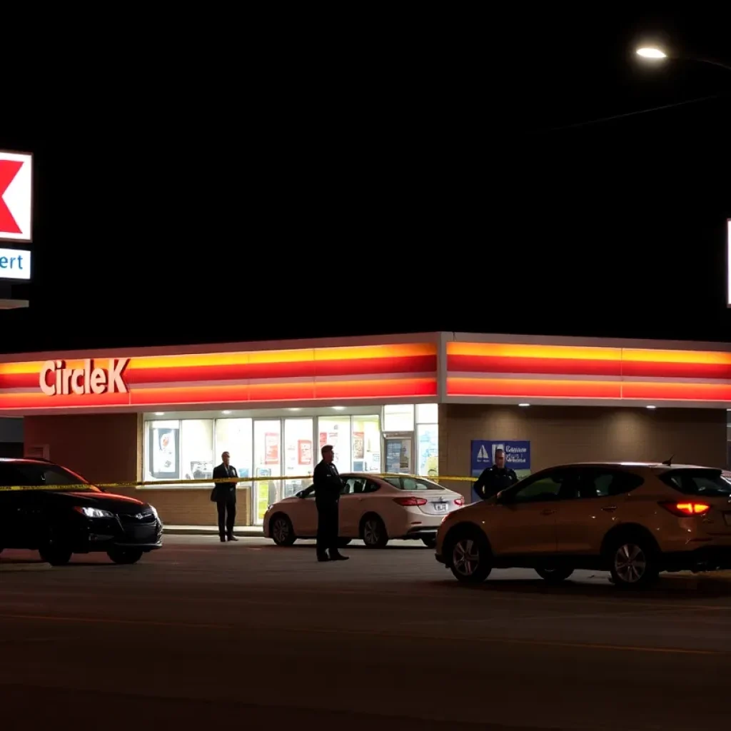 Circle K store in Jacksonville surrounded by police tape.