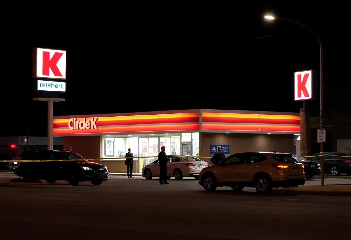 Circle K store in Jacksonville surrounded by police tape.