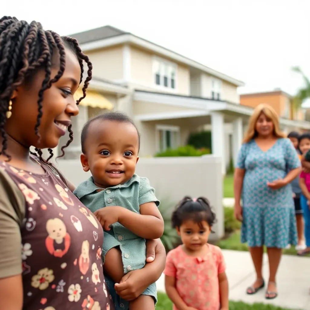 Families in a Jacksonville neighborhood focusing on homeownership