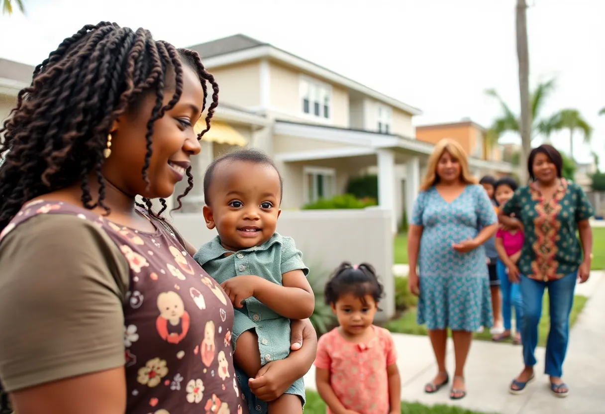 Families in a Jacksonville neighborhood focusing on homeownership