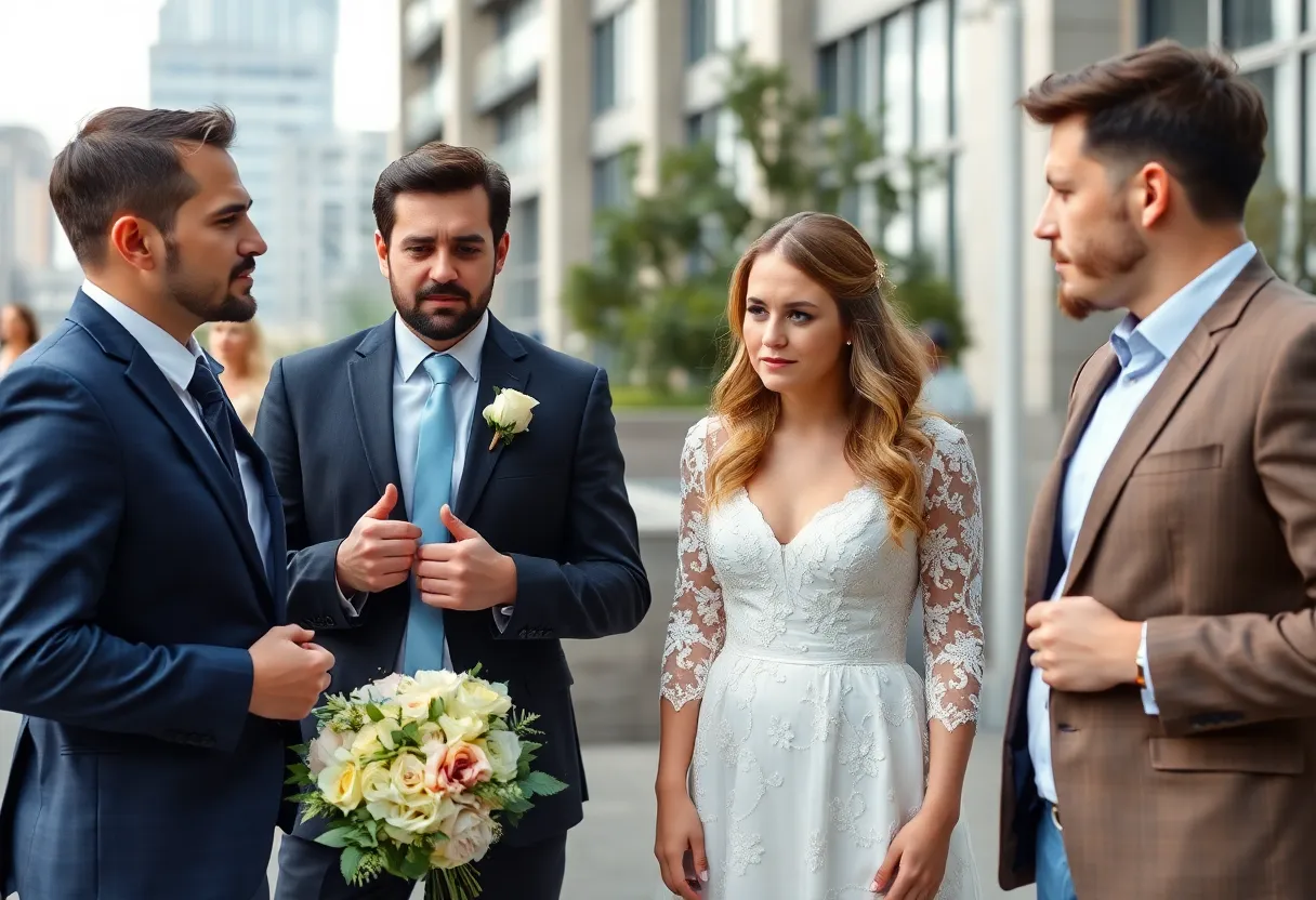 Couples expressing concern about wedding planning services.