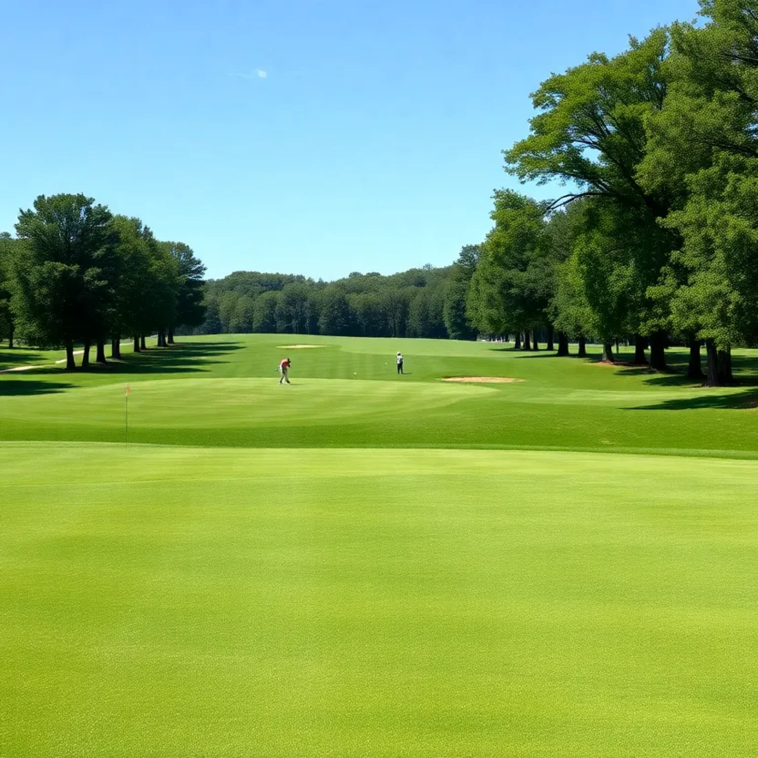 Golf players competing at Crown Colony during the U.S. Open local qualifier