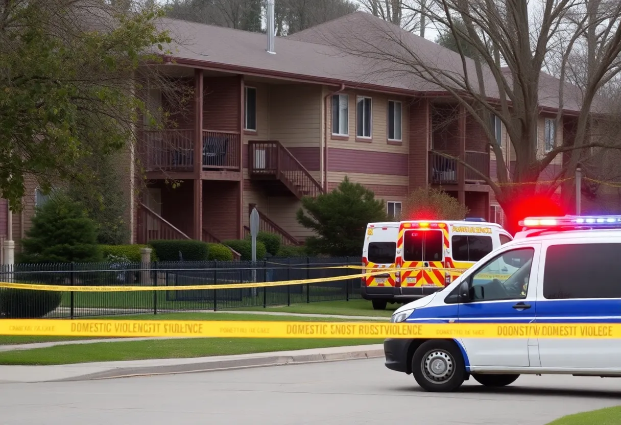 Emergency response at a Jacksonville apartment complex for a domestic violence case