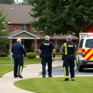 Emergency responders outside Morris Manors Apartments in Jacksonville