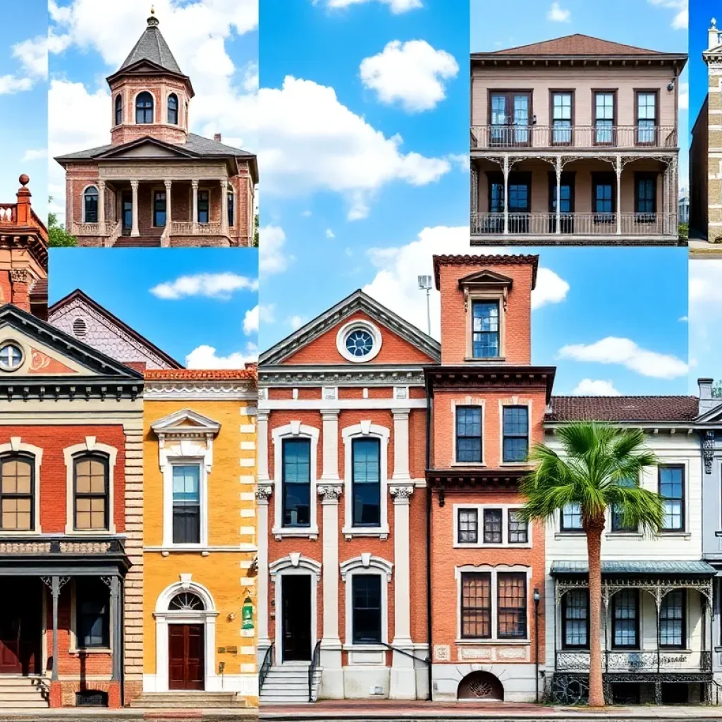 A collage of historic buildings facing deterioration in Jacksonville.