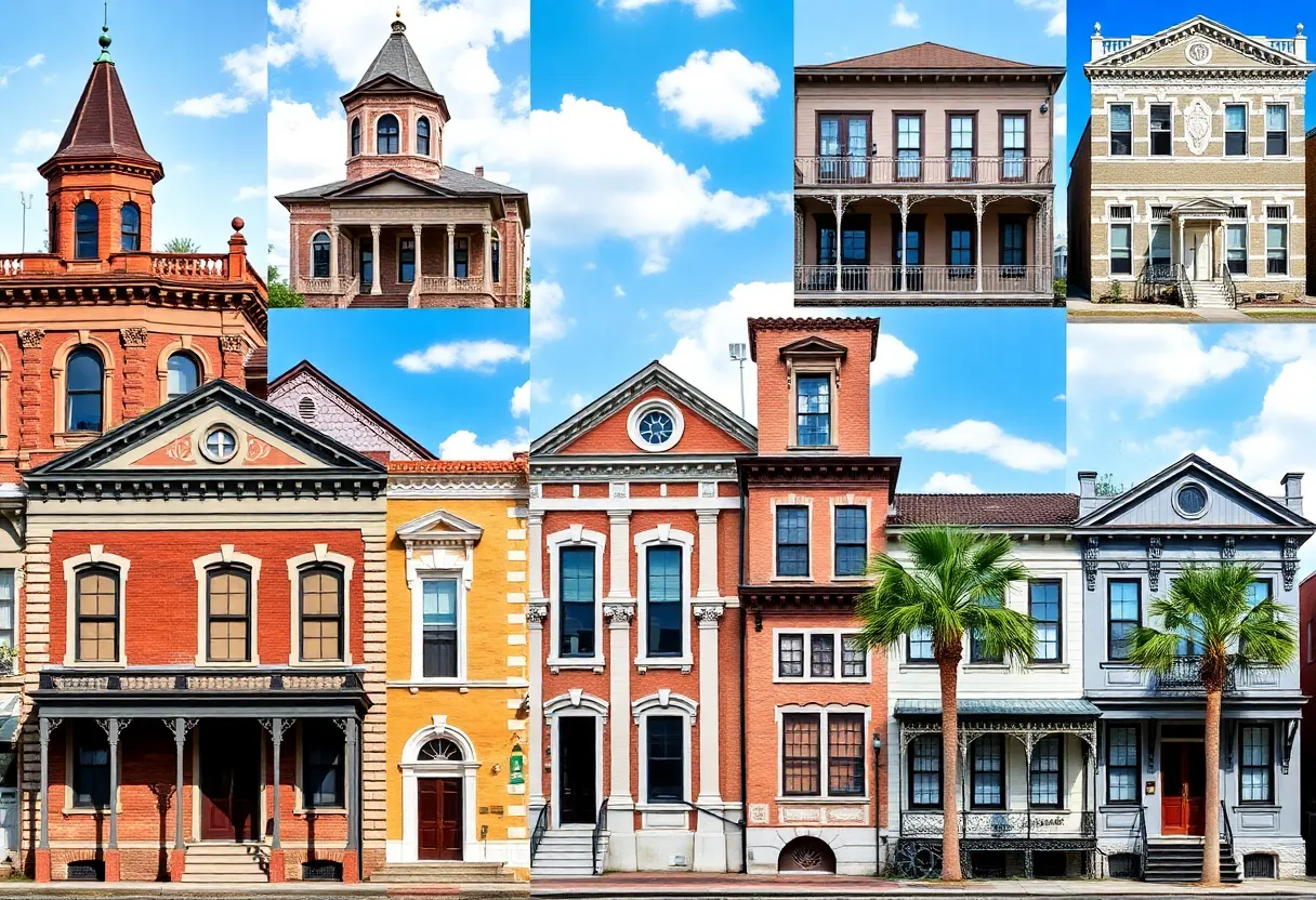 A collage of historic buildings facing deterioration in Jacksonville.
