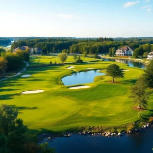 Golf course at Esplanade at St. Marys community surrounded by nature