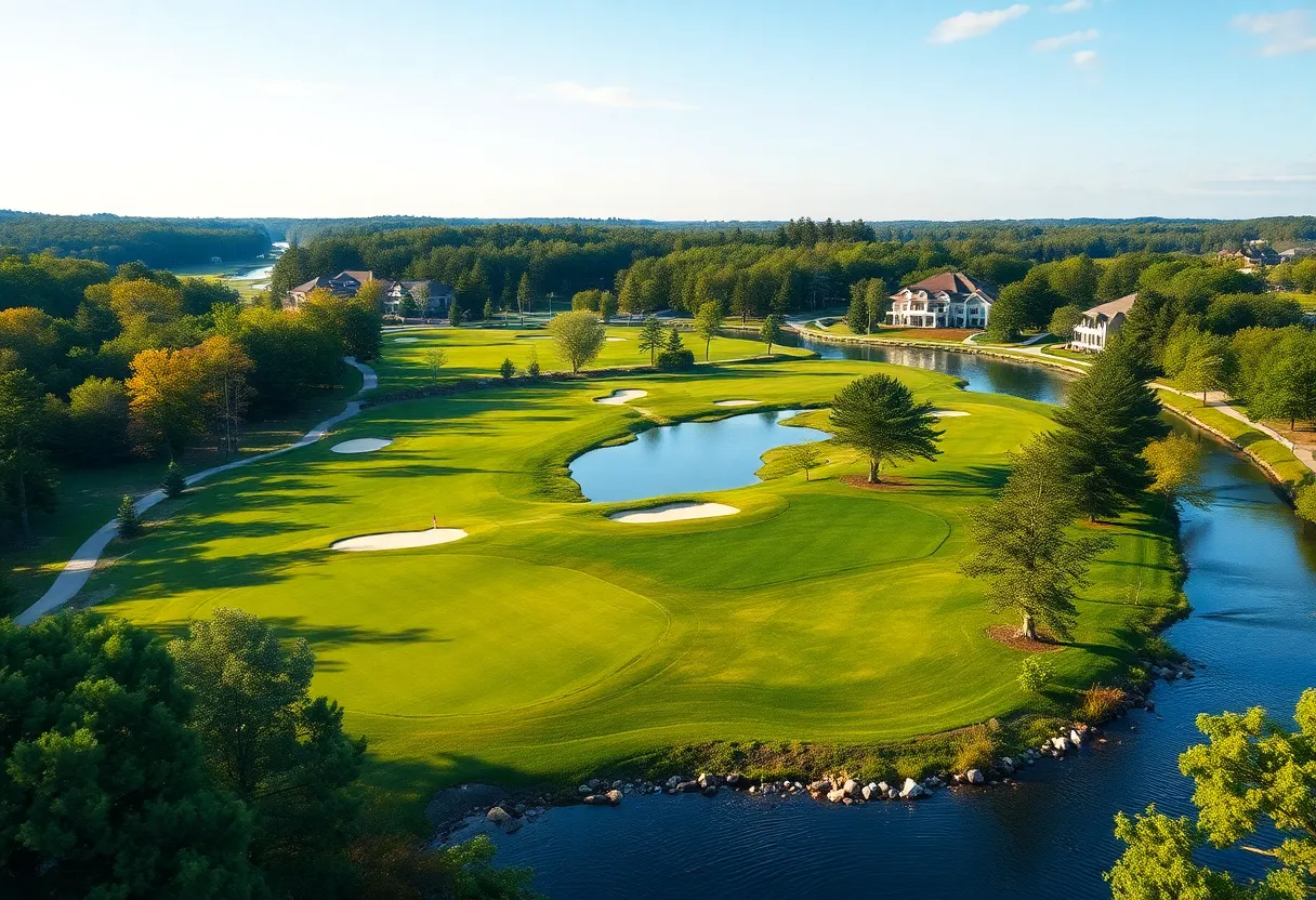Golf course at Esplanade at St. Marys community surrounded by nature