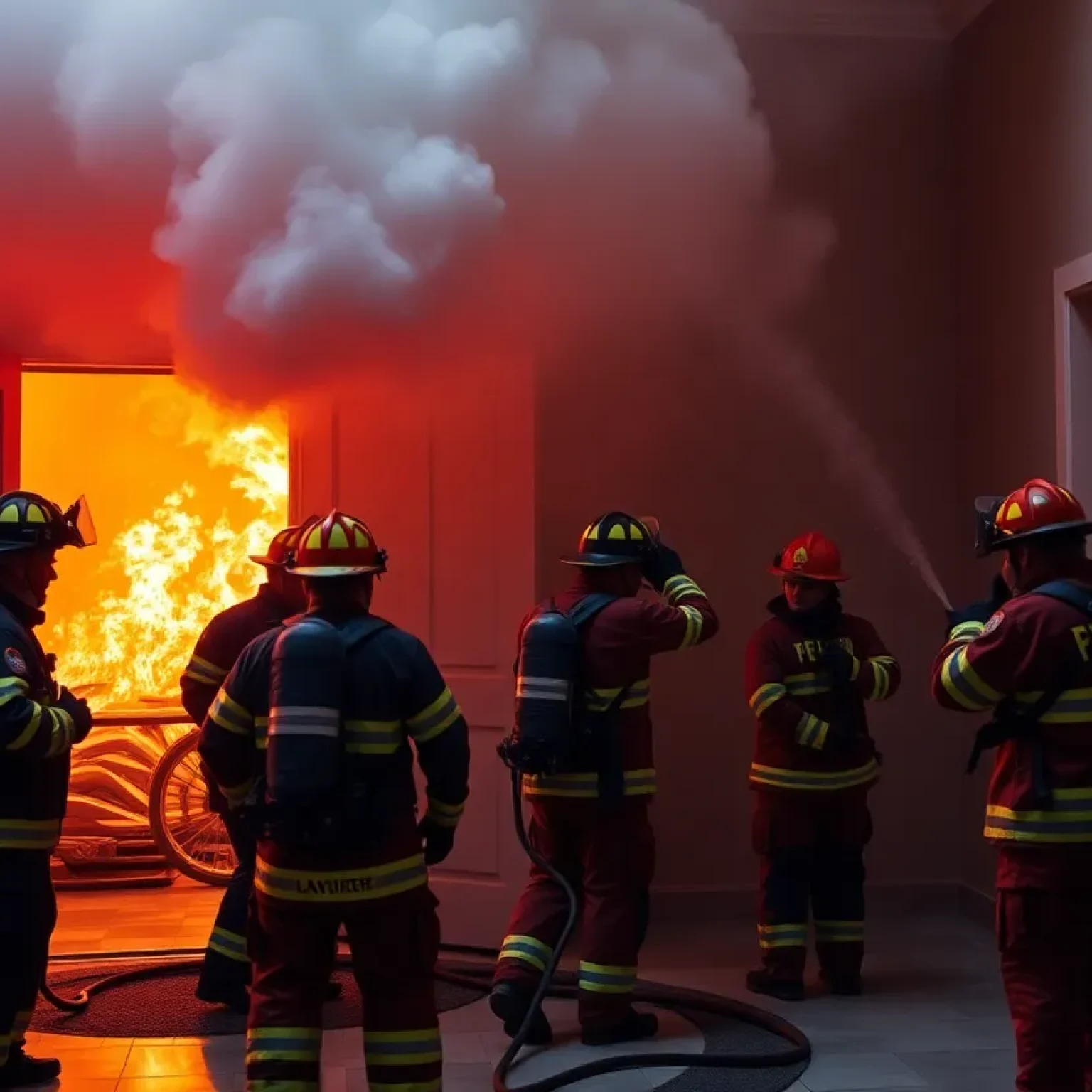 Emergency responders battling fire at Sawgrass Marriott Resort.