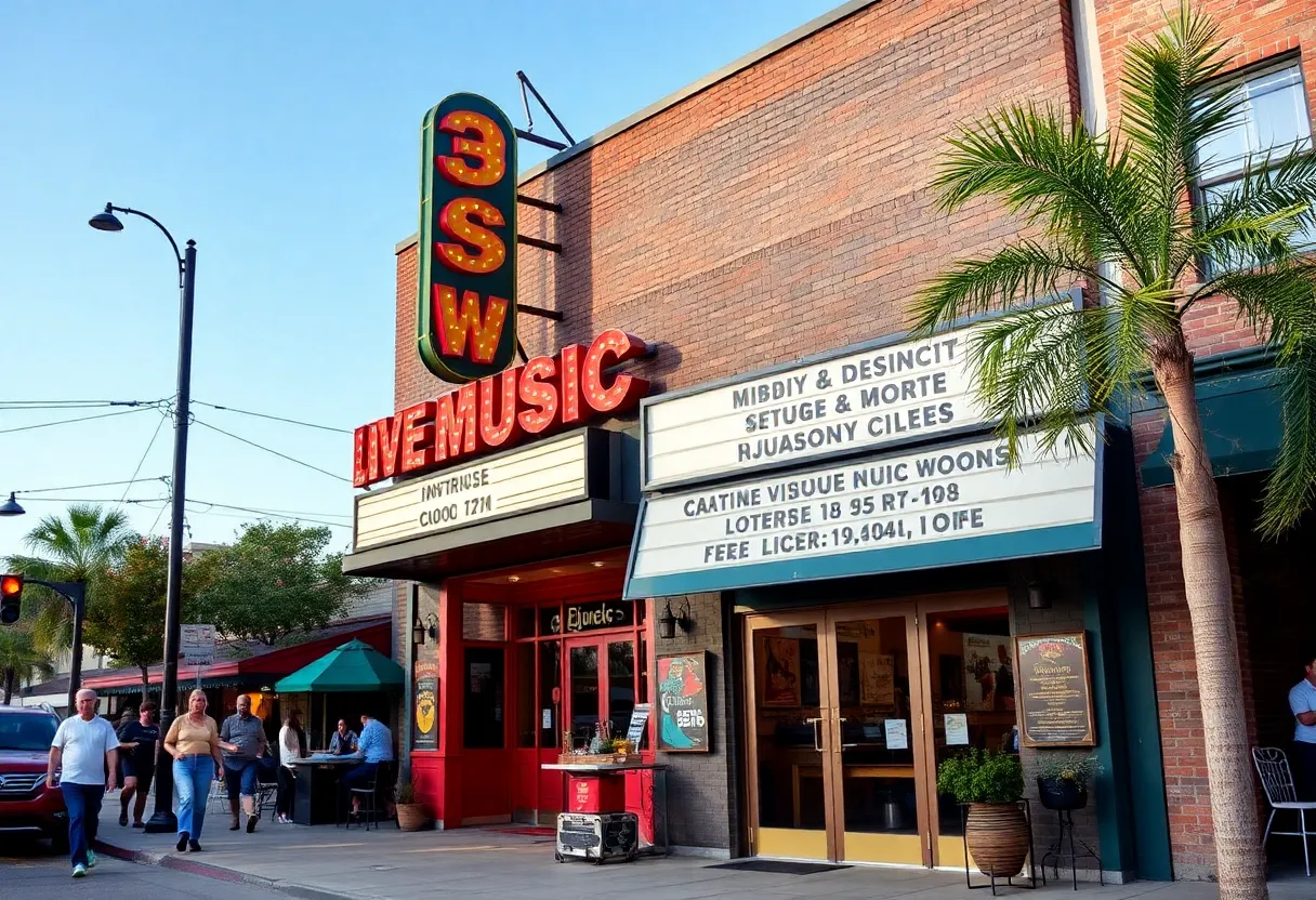Exterior view of the new FIVE live music venue in Jacksonville's Five Points neighborhood.