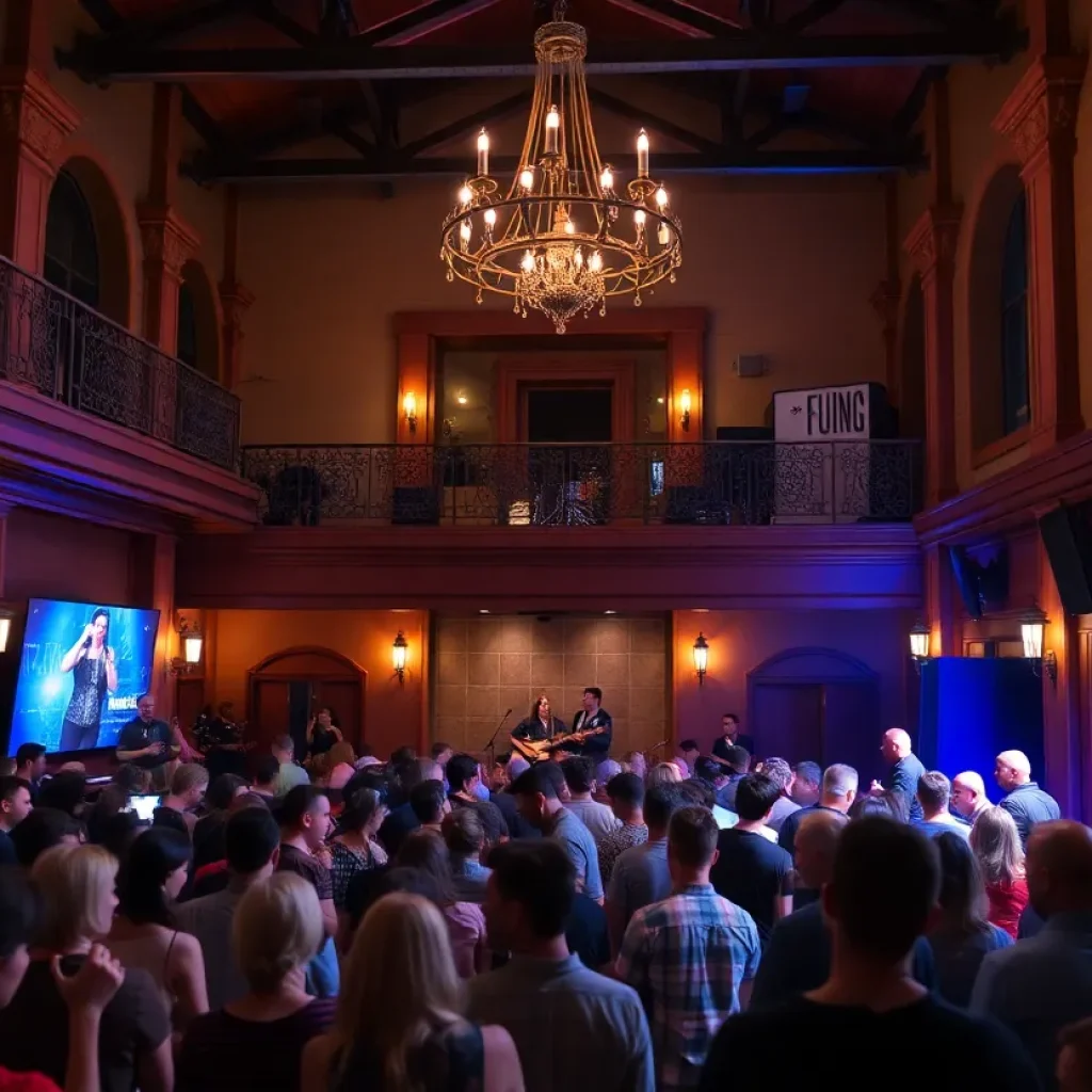 Crowd at a concert in a newly renovated music venue