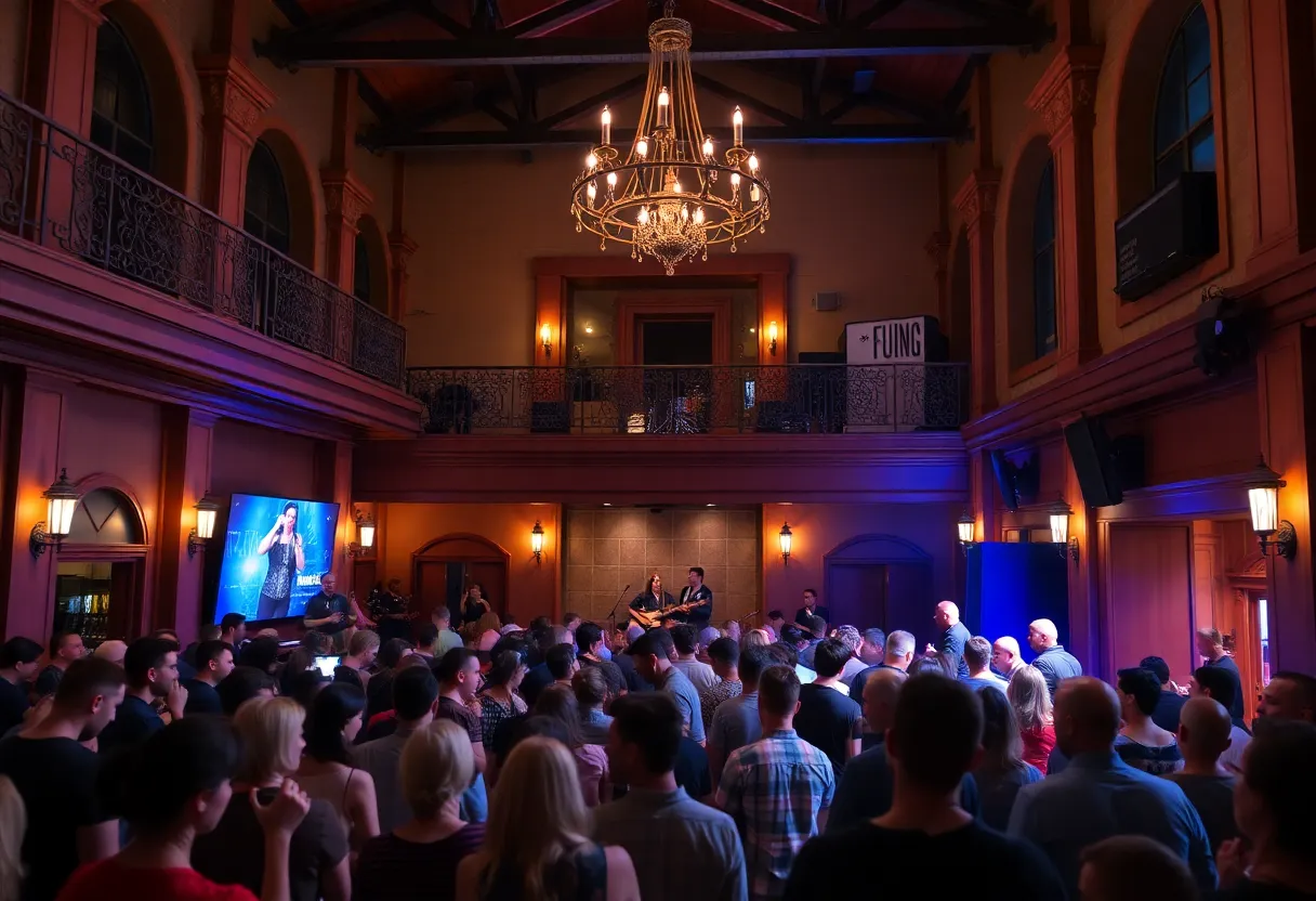 Crowd at a concert in a newly renovated music venue
