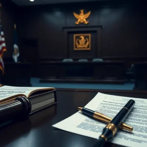Courtroom setting reflecting the Florida execution debate