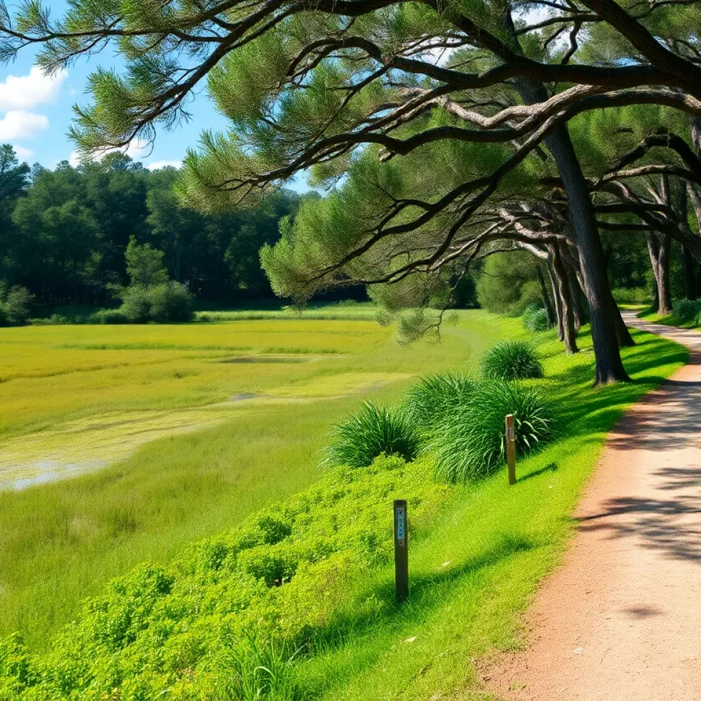 Scenic view of a Florida state park with hiking trails and greenery