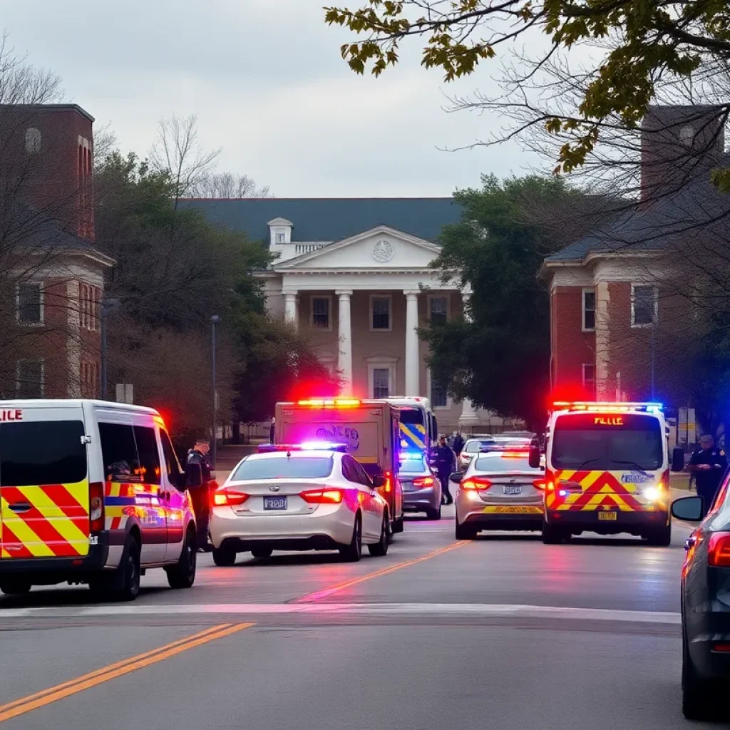 Police responding to a shooting at a university campus