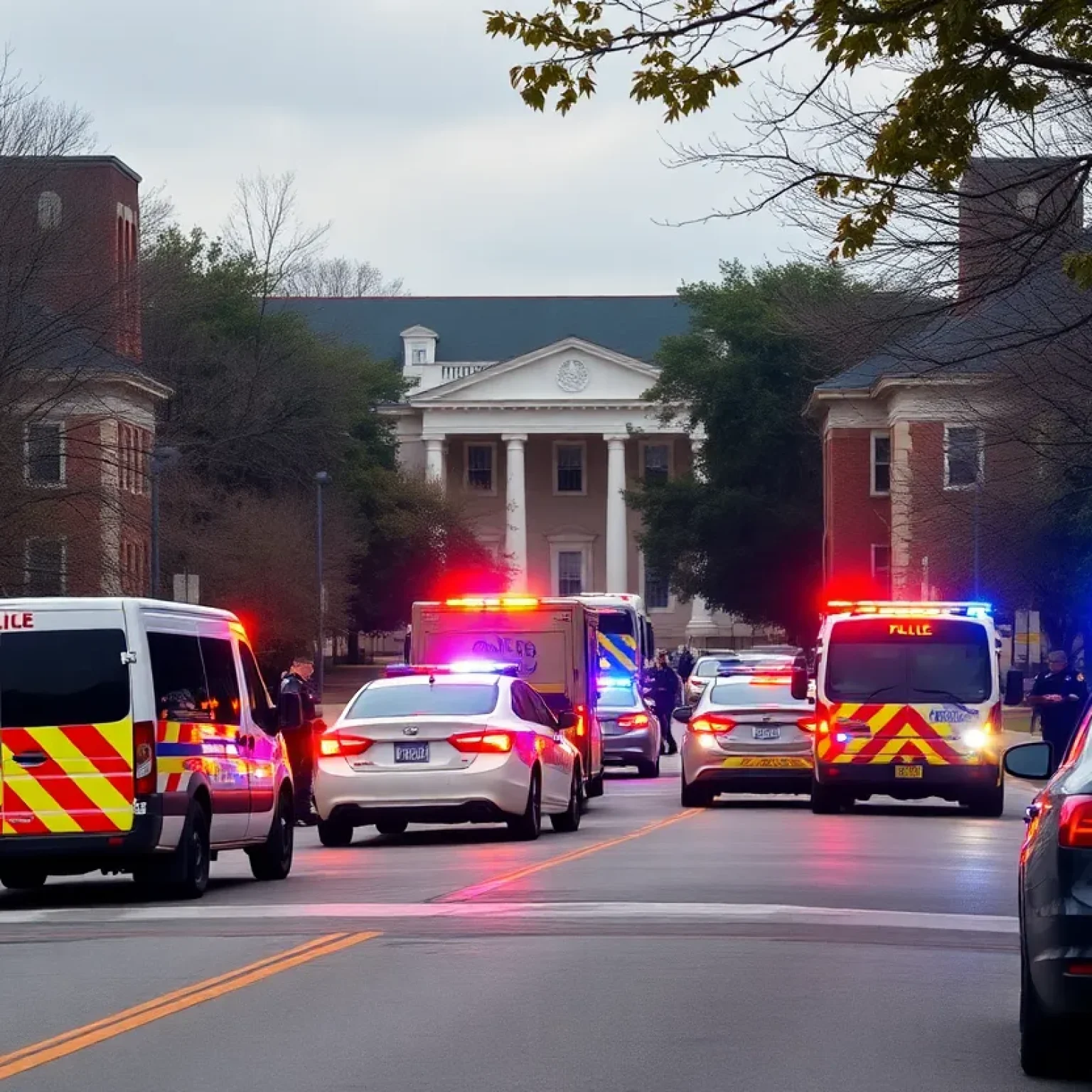 Police responding to a shooting at a university campus