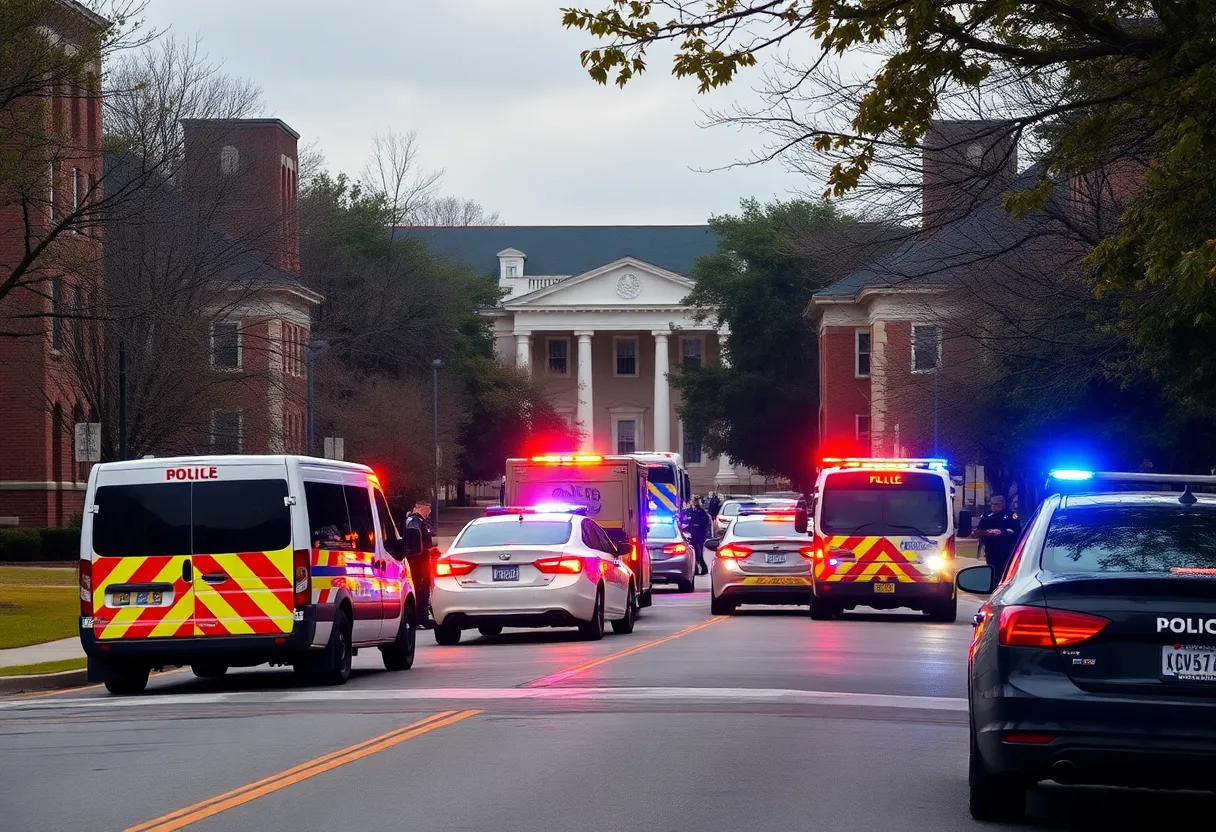 Police responding to a shooting at a university campus