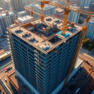 Construction site for the Gateway Jax mixed-use development in Jacksonville