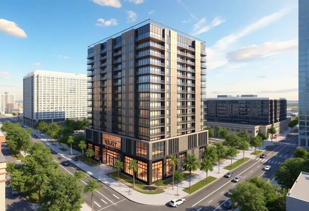 Rendering of the Gateway Jax Pearl Square development in Downtown Jacksonville