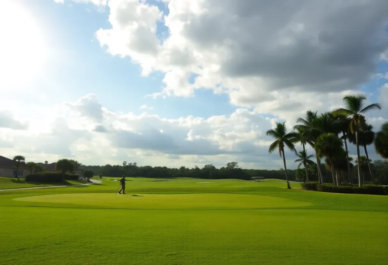 Golfers competing at the Artis Jack Hall Kappa Golf Classic in Plantation, Florida.