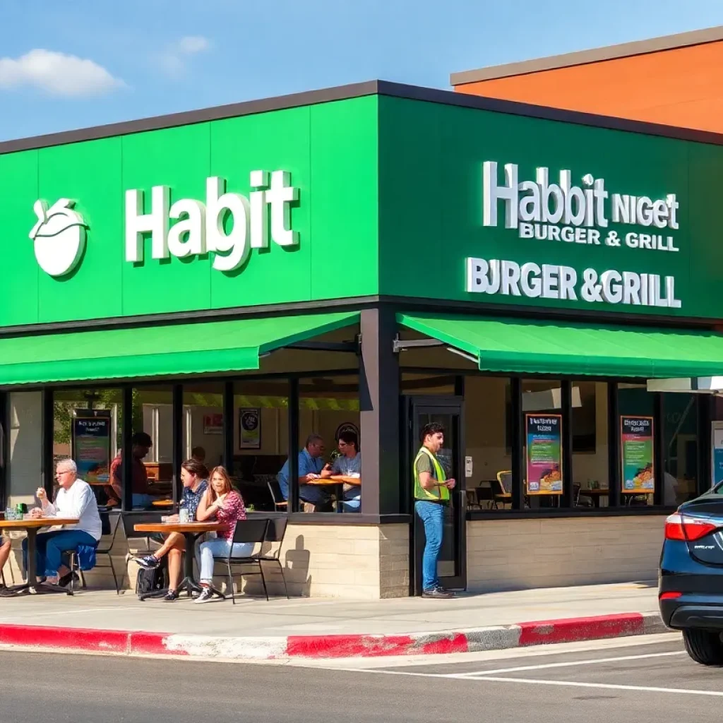 Exterior view of a new Habit Burger & Grill restaurant in Jacksonville.