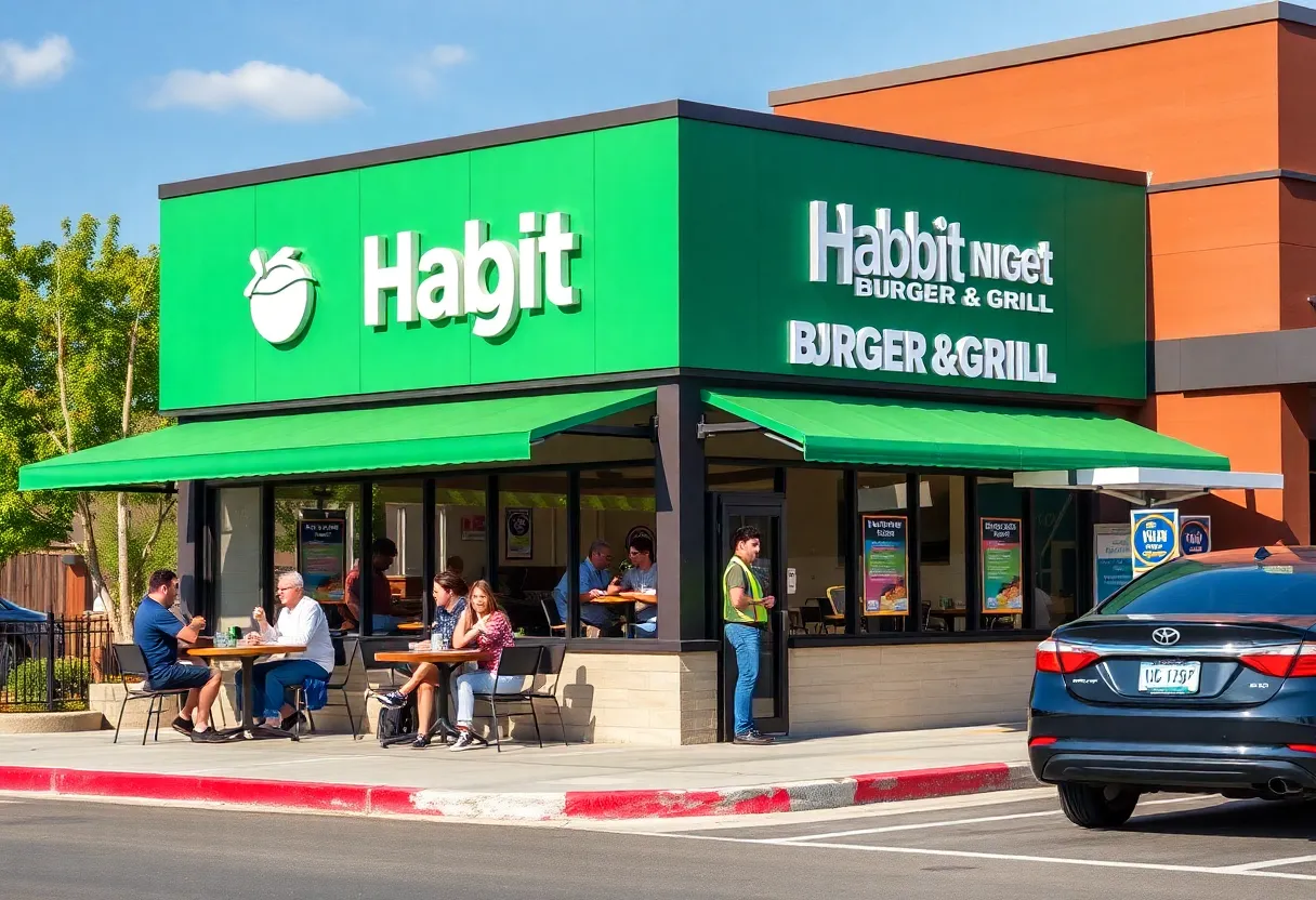 Exterior view of a new Habit Burger & Grill restaurant in Jacksonville.