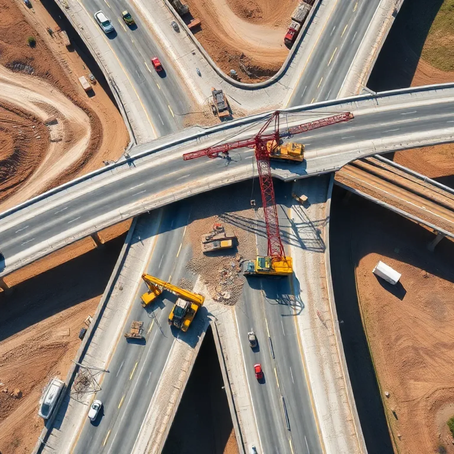 Construction work on the I-95 I-295 interchange in Jacksonville, FL