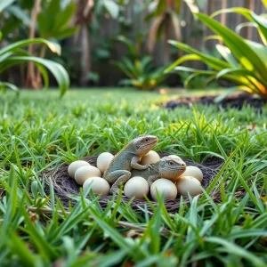 Ninety-eight iguana eggs found in a backyard in Florida.
