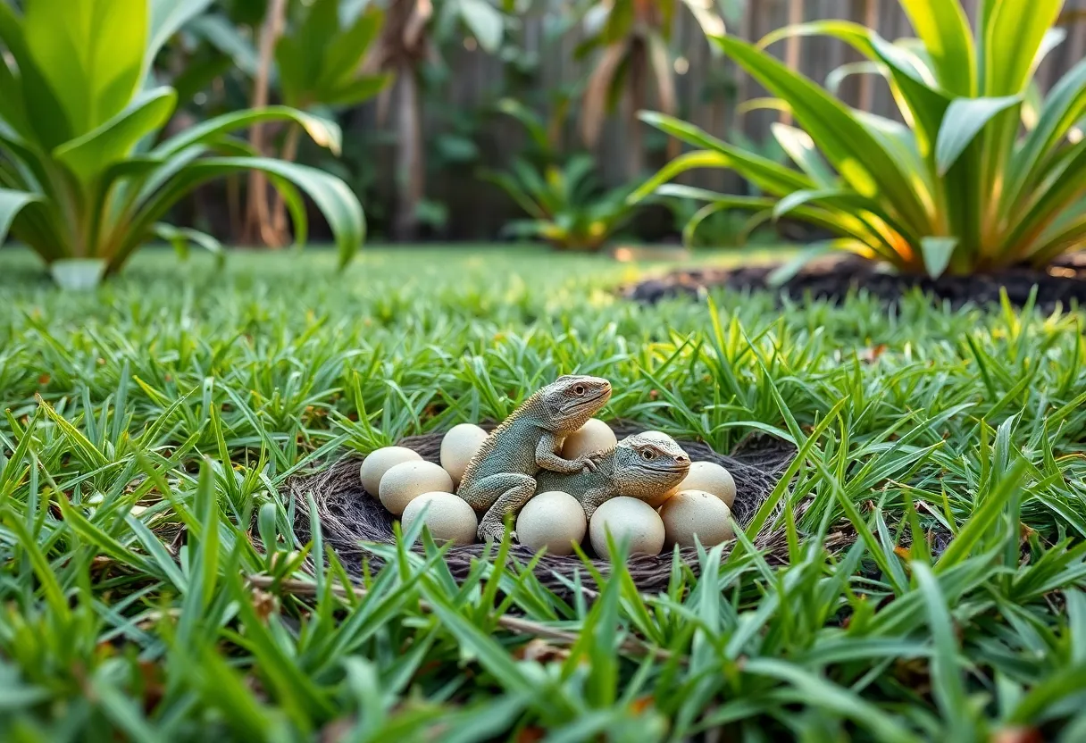 Ninety-eight iguana eggs found in a backyard in Florida.