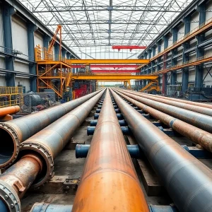 Infra Pipe manufacturing facility in Jacksonville producing HDPE pipes