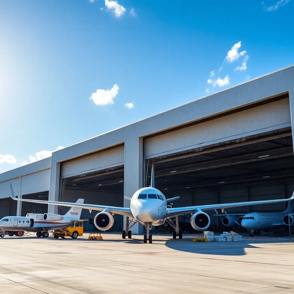Rendering of an aircraft manufacturing facility in Jacksonville