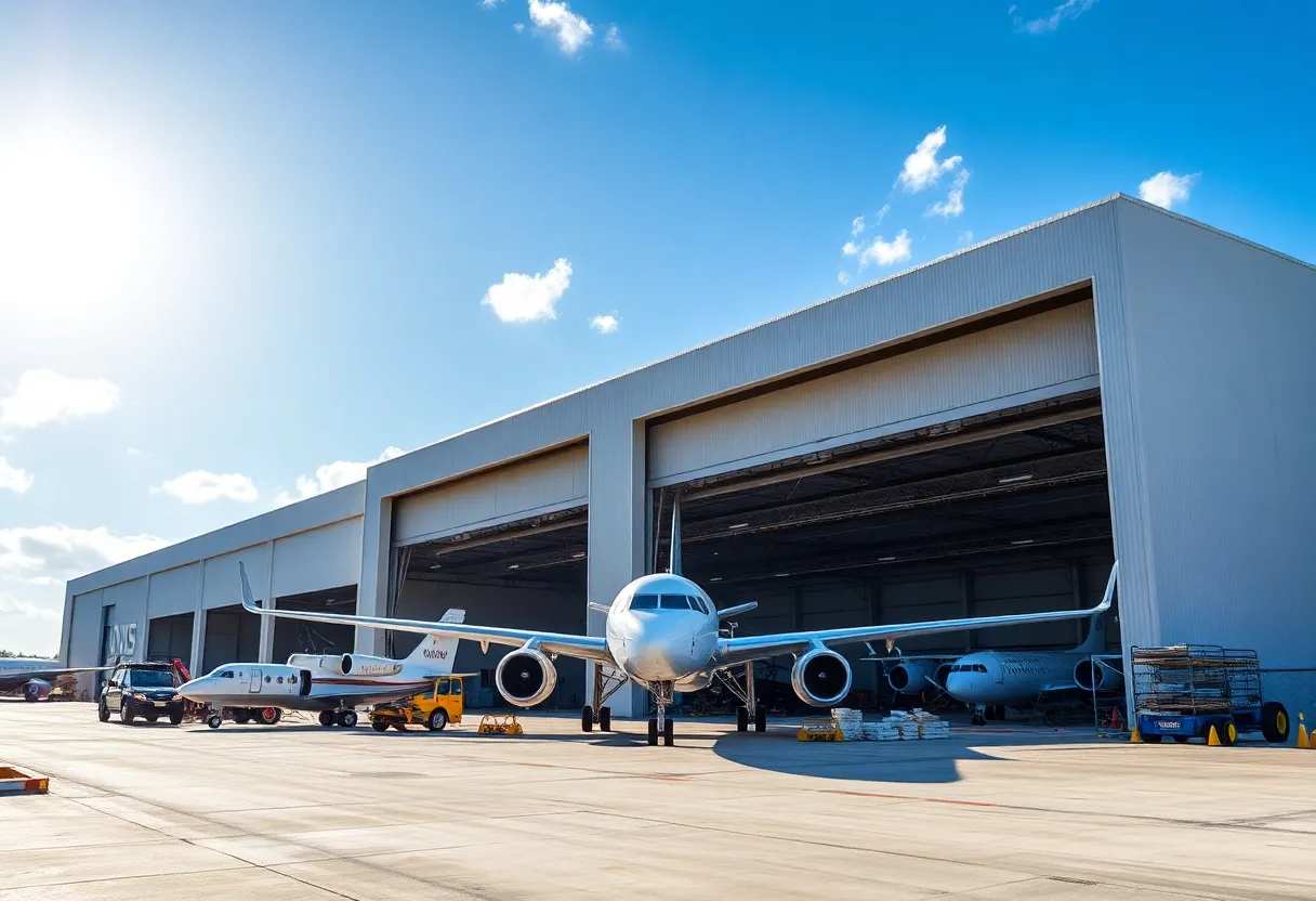 Rendering of an aircraft manufacturing facility in Jacksonville