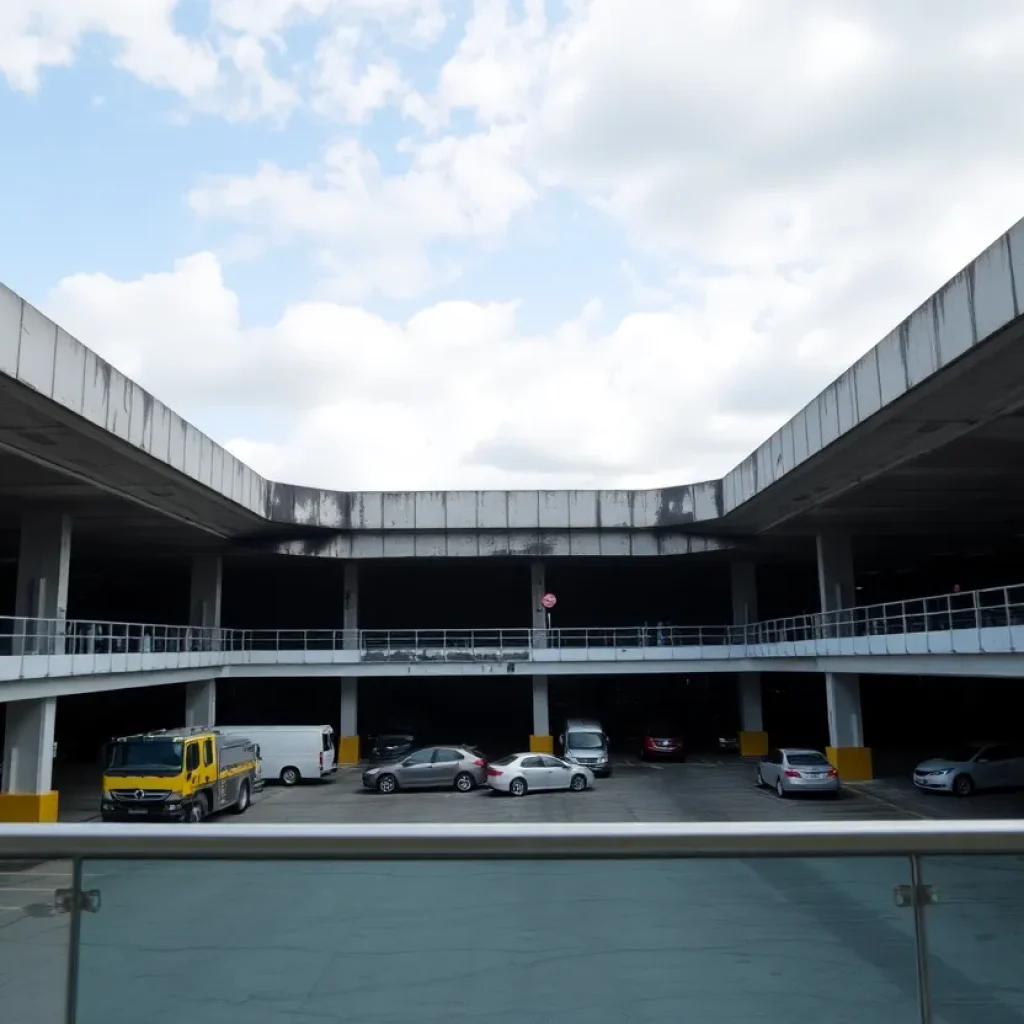 Fire damage at Jacksonville International Airport parking garage