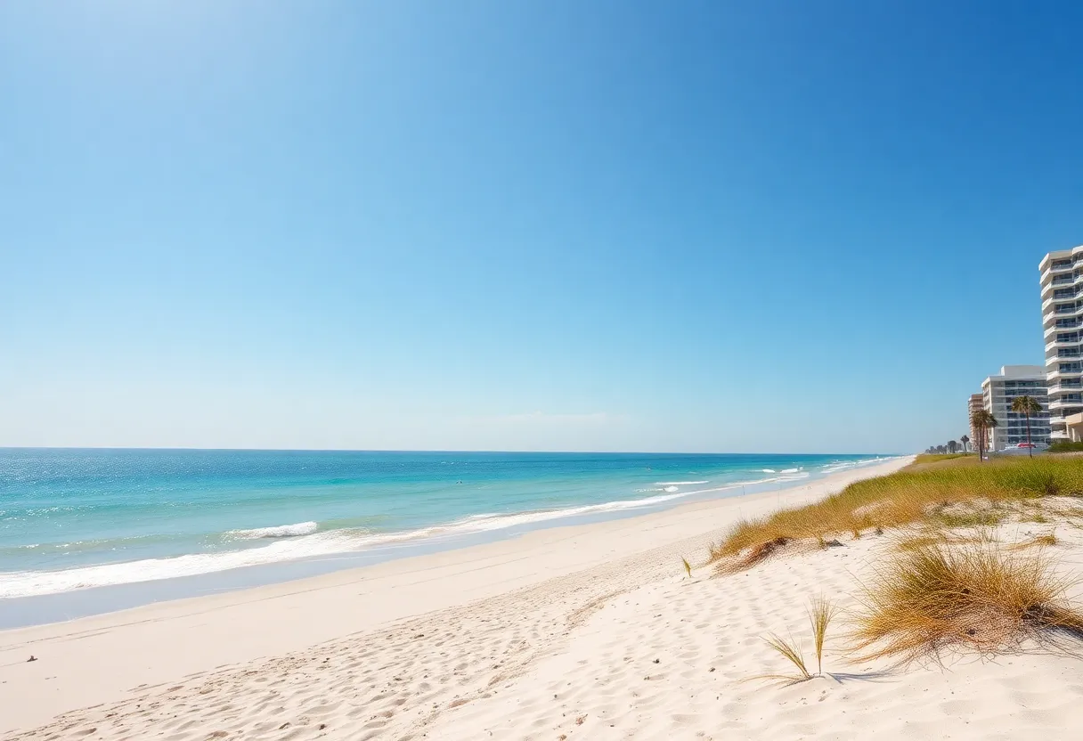 Jacksonville Beach with no litter