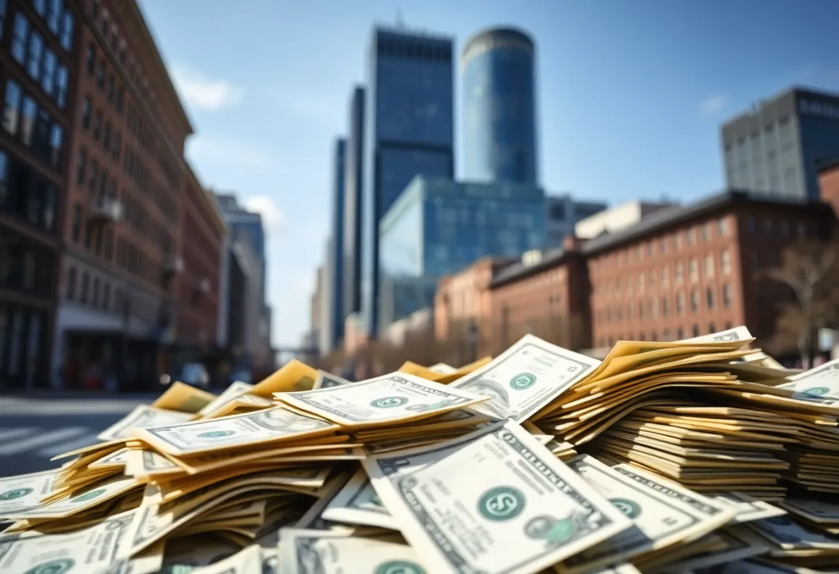 Illustration of city finance management and unused funds