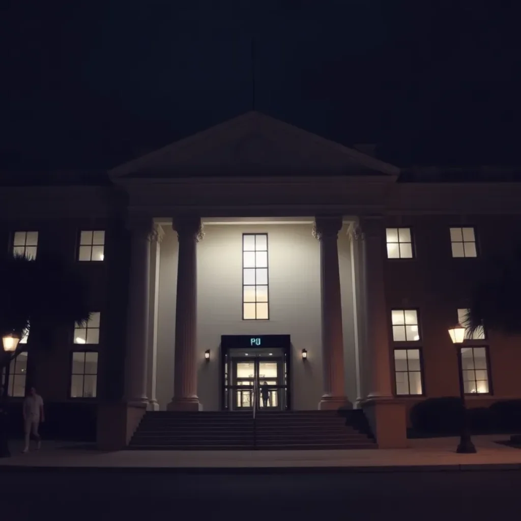 Jacksonville City Hall with an investigation theme