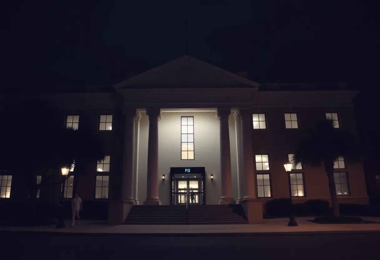Jacksonville City Hall with an investigation theme