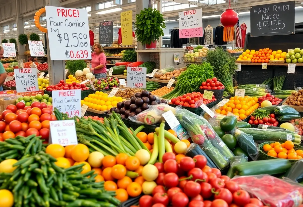 Fresh produce at Jacksonville Farmers Market