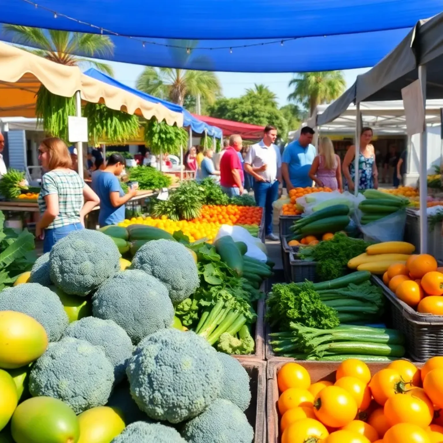 Fresh produce at Jacksonville Farmers Market