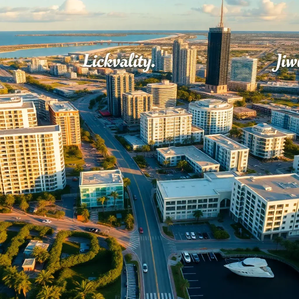 Cityscape of Jacksonville Florida emphasizing affordability and attractions for veterans.