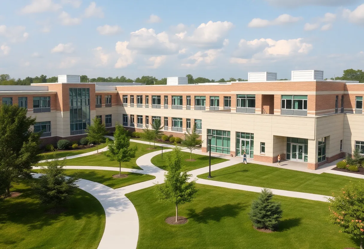 Architectural rendering of the proposed new jail facility in Jacksonville