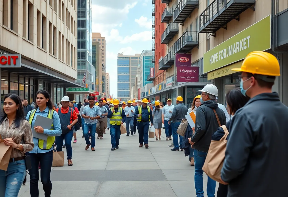 A vibrant urban landscape reflecting the labor market in Jacksonville